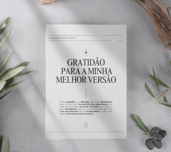Diário de Gratidão para a Sua Melhor Versão